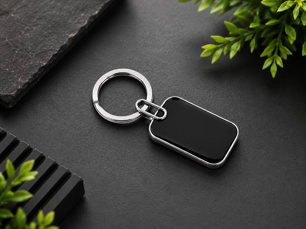 PANTHER  Metallic Keychain | – Premium Oval Engraving Tag