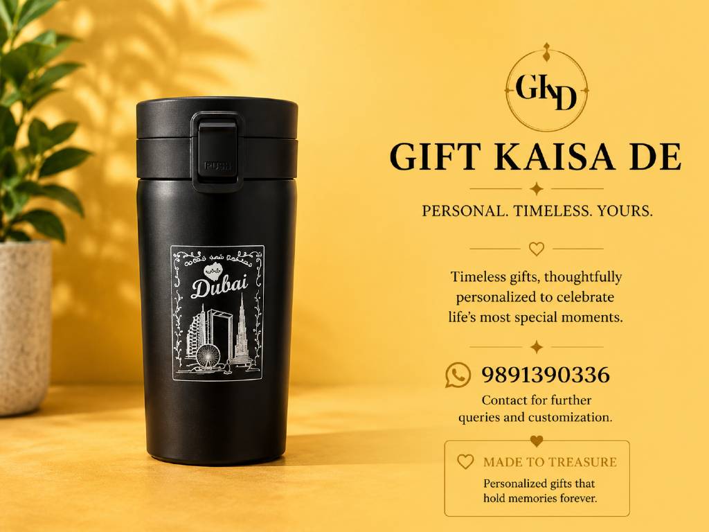 Skyline Voyager Tumbler Premium Black with Engraved Name view 3