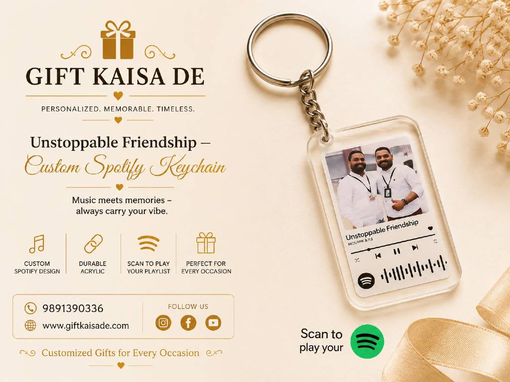 Custom Spotify Keychain | – Carry Your Song, Cherish the Bond view 5