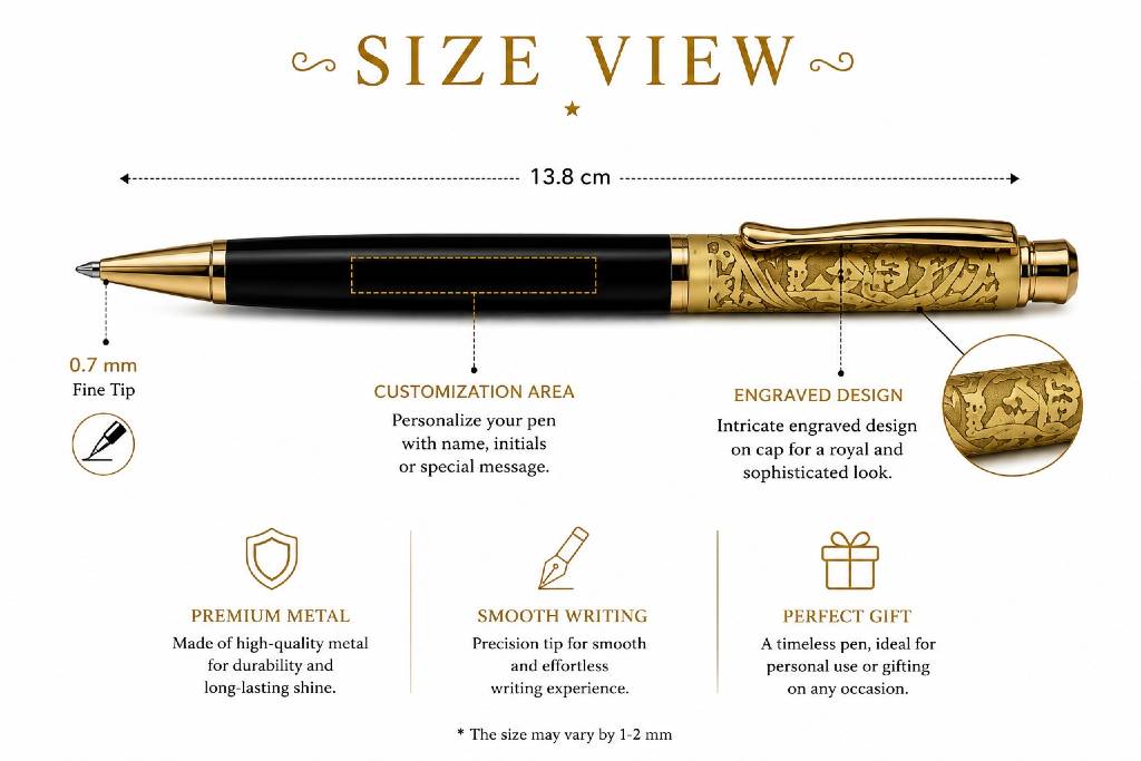 GOLDWIN high  premium pen - with engraved personalized name view 2