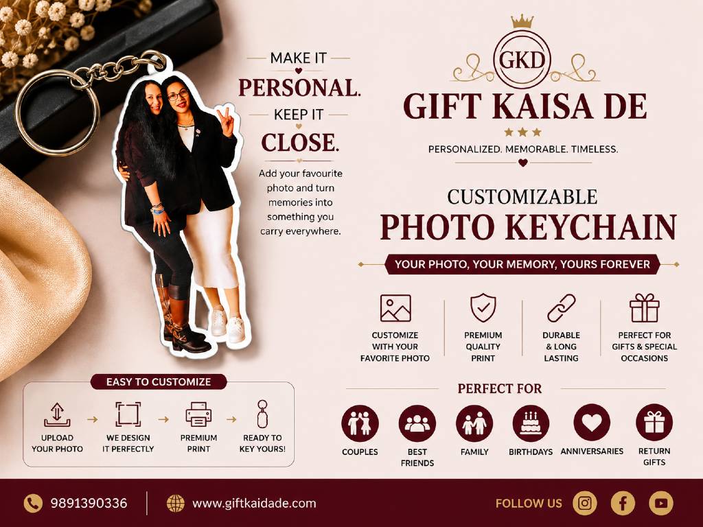Customized Photo Cutout Acrylic Keychain | Personalized Picture Keychain | Custom Photo Keyring Gift view 4