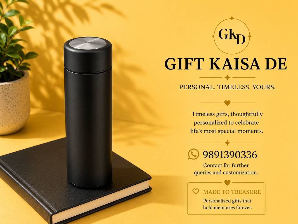 Sleek Black Stainless Steel Vacuum Flask – 500ml view 3