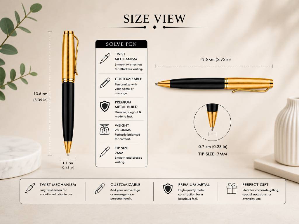 Solve – Precision Ball Pen for Thinkers & Doers (0.7mm, Blue Ink) view 2