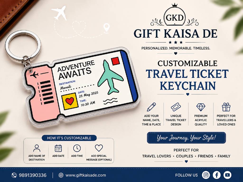 Customized Travel Boarding Pass Keychain | Personalized Adventure Ticket Acrylic Keychain | Custom Travel Gift view 4