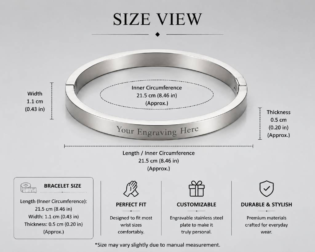 Personalized Engraved Name Bracelet – Sleek & Modern Wristwear view 2