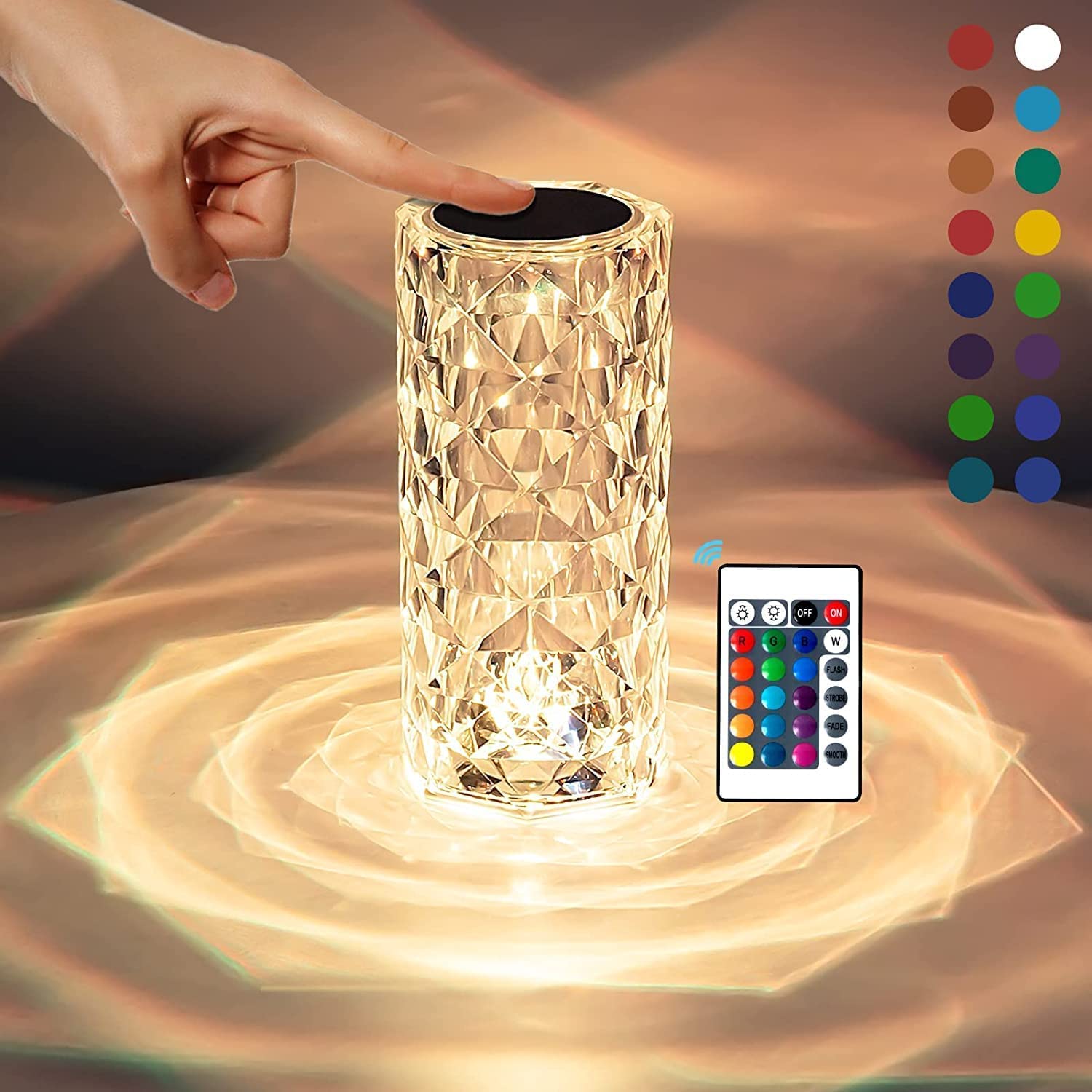 Crystal Diamond Table Lamp - Image 1