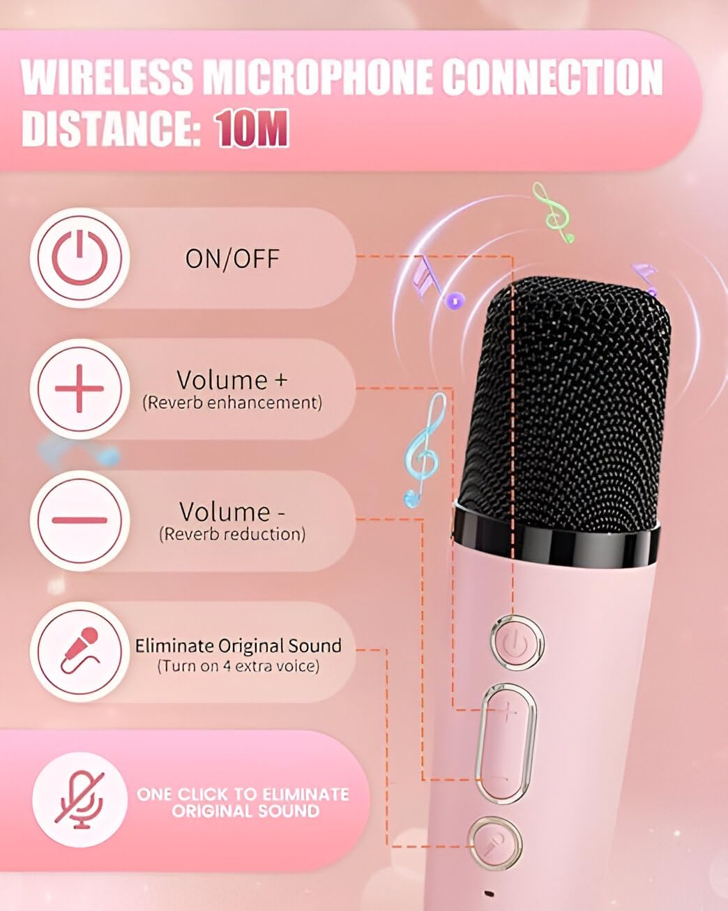 Bluetooth Speaker with Wireless Microphone - Image 5