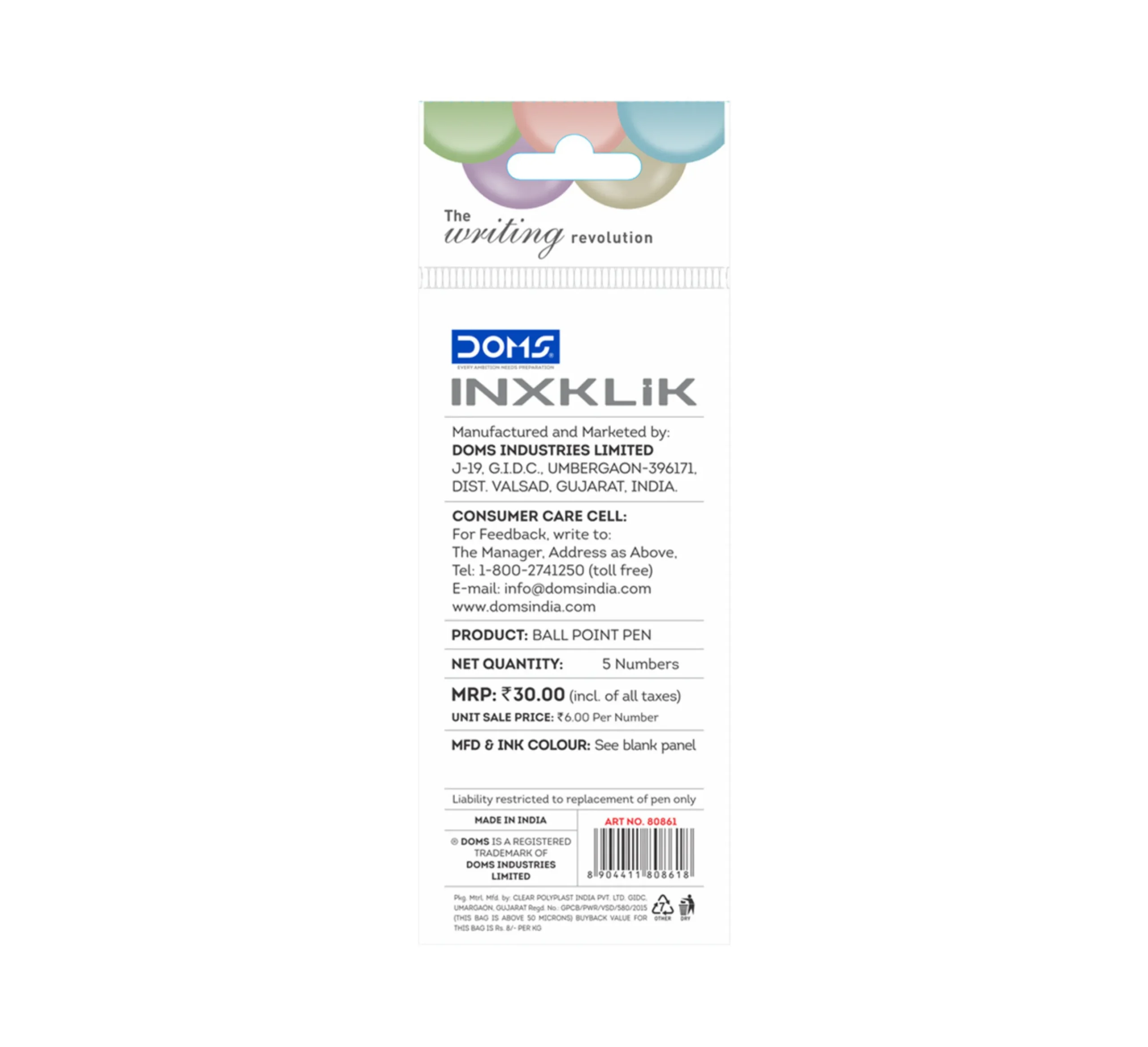 DOMS INXKLIK Ball Pen - Image 4