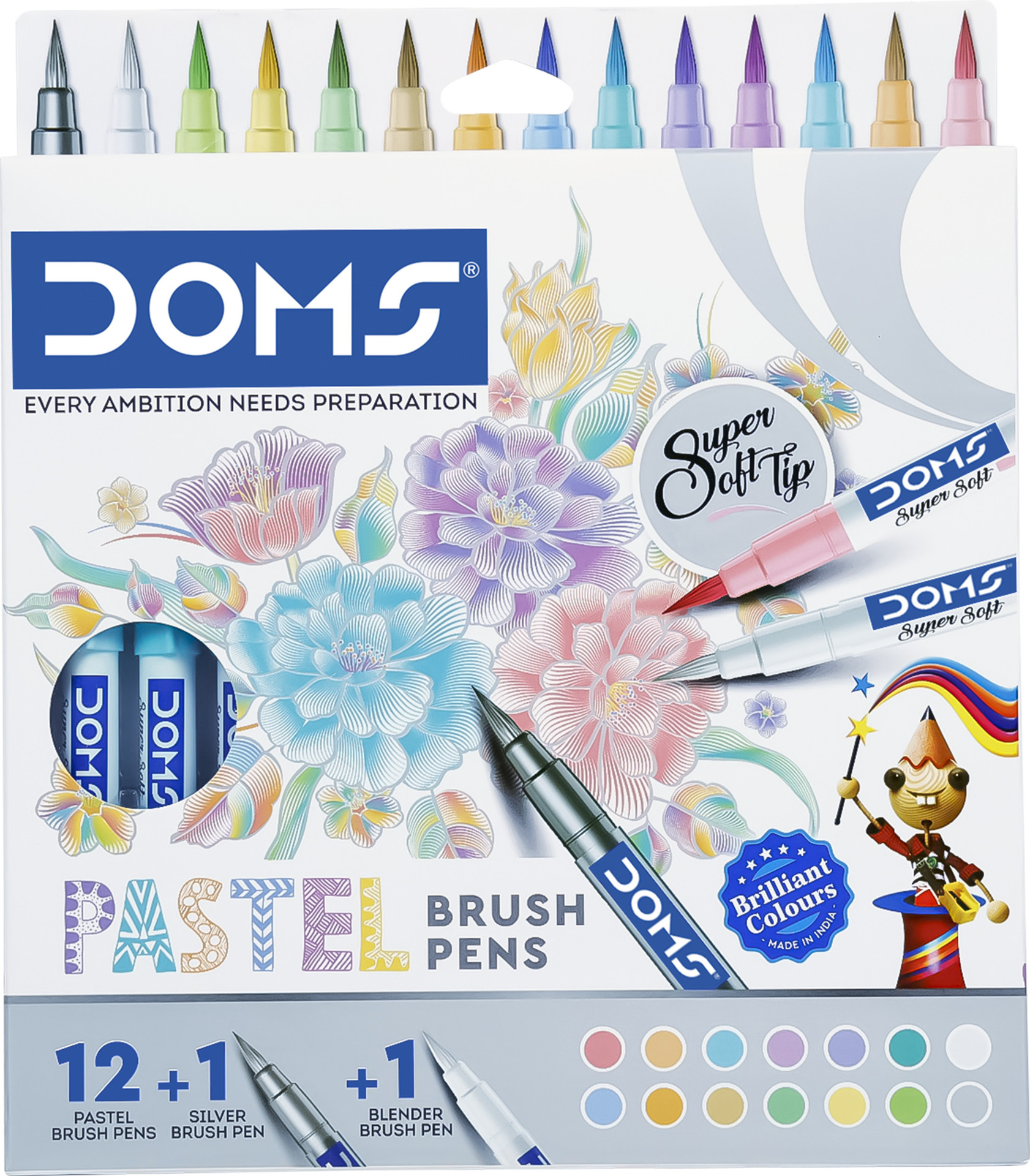 DOMS Pastel Brush Nib Sketch Pens - Image 1
